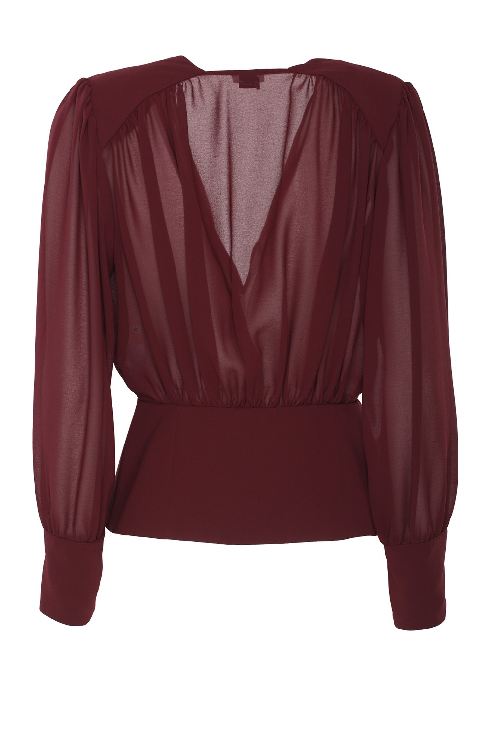 shop ELISABETTA FRANCHI  Camicia: Elisabetta Franchi blusa in georgette con baschina.
Blusa in georgette a maniche lunghe con alti polsi. È caratterizzata da profondo scollo incrociato trattenuto da baschina con bottoni in metallo dorato.
Spalline imbottite.
Bottoni in metallo dorato.
Vestibilità regular.
Composizione: 100% Poliestere. 
Made in Italy.. CA07947E2-CG3 number 2713274